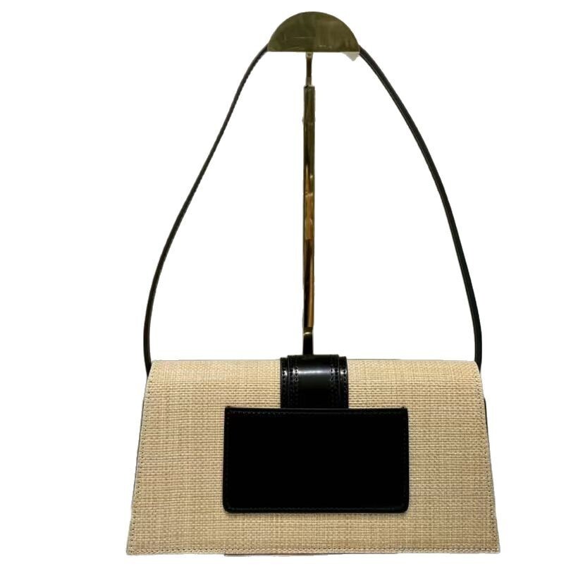 Top brand high-quality new free designer bag hot selling design bag straw woven leather handbag single shoulder diagonal woven strap new free designer