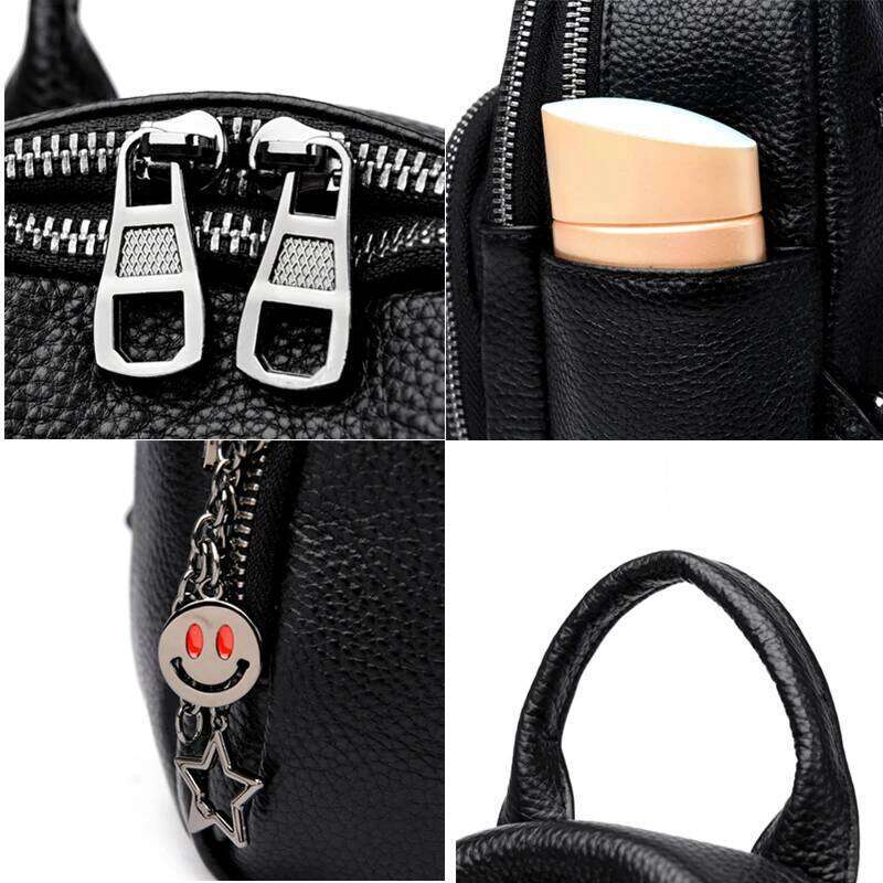 High Quality Genuine Women Backpack Fashion Ladies Travel Knapsack Girls Shoulder School Bag Cow Leather