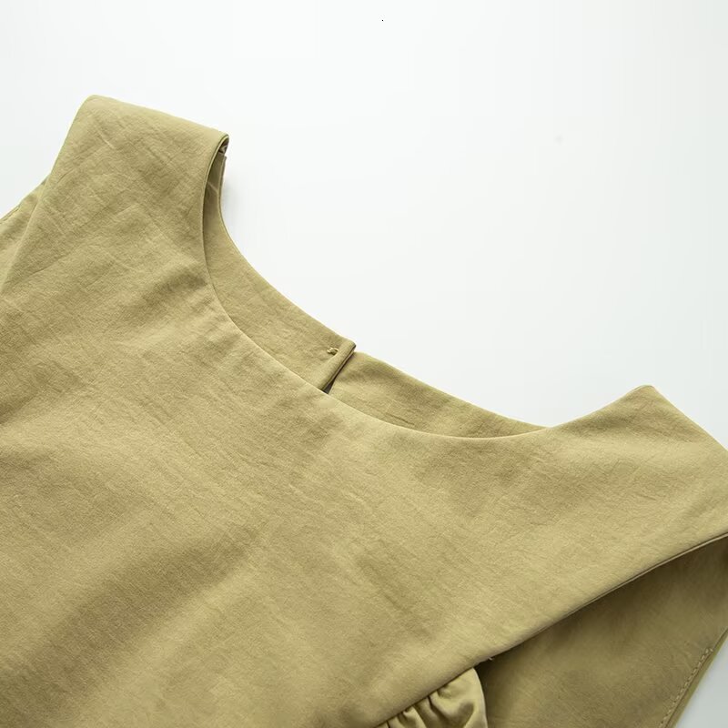Z Womens Fashion 2025 Summer New Style Simple Versatile Solid Color Pleated Sleeveless Tank Top T200502