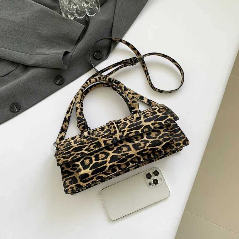 French Style Hand Bag For Women New Brown Black Leopard Handbag Clutch Bag Female Vintage PU Leather Crossbody Bags Wholesale XJ250605