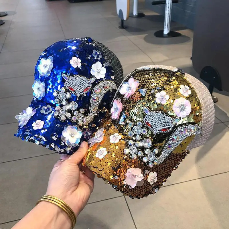 Diamond Sequin Duckbill Hat for Shading Outdoor Sun Hat Reflective Summer Thin Womens Breathable Summer Womens Baseball Cap 250603