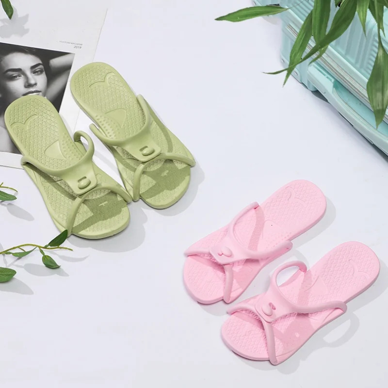 2024 Summer Women Folding Slippers Adults Portable Trip Travel Sandals Couples Indoor Soft Slides Men Beach Non-slip EVA Shoes 250605