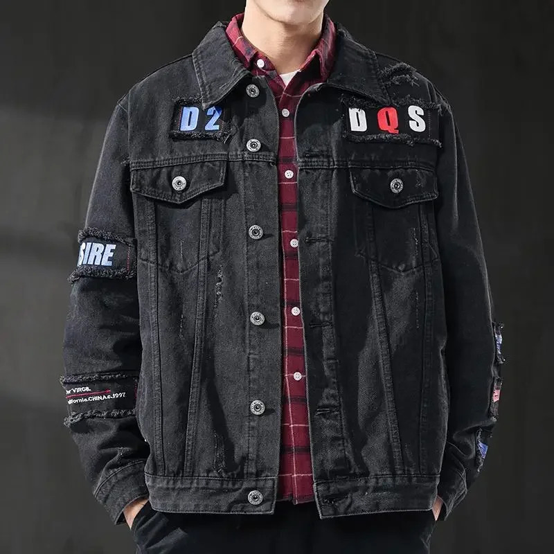 Trendy Denim Jackets Man Ripped With Hole Autumn Lxury of Fabric Fast Delvery In Lowest Price High Quality Cowboy Coat for Men 250529