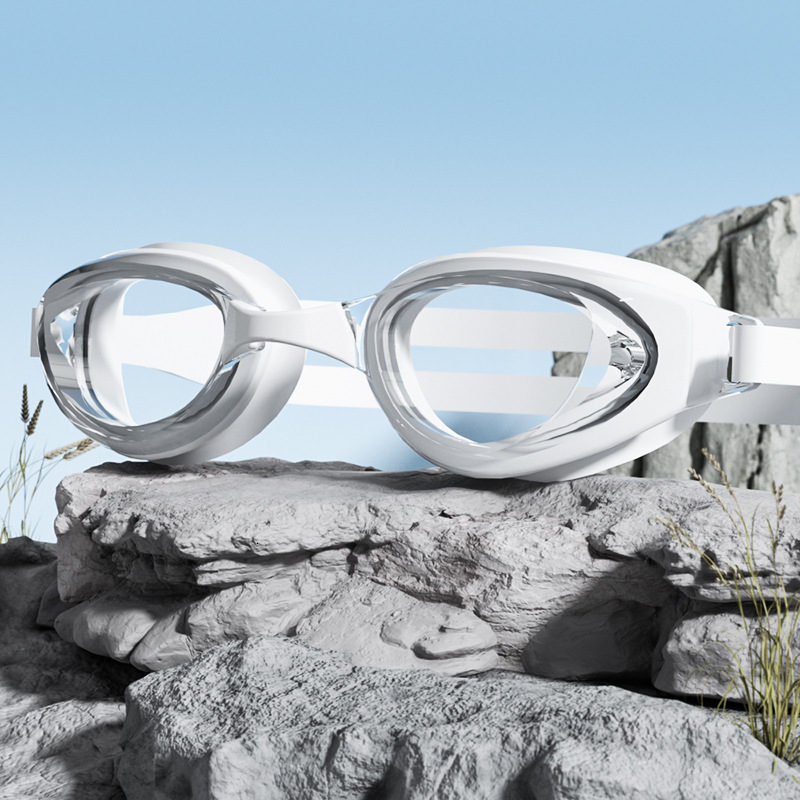 New Goggles for Adults Men and Women HD Waterproof Anti-Fog Swimming Glasses Professional Diving Fashion Swim Cap Set