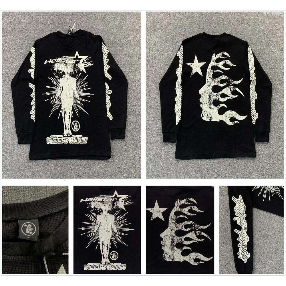 Hellystarhoodie Trend Fashion Y2k Hip Hop High Street Hooded Sweatshirt Designers Shirt Long Sleeve Pullover Hellness Star Washed Sweatpants Hoodie b3f 714