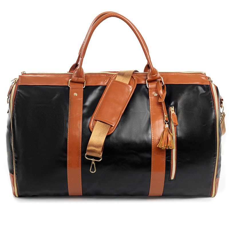 Convenient Carry-on Clothing Large PU Leather Duffel Bag Women's Fashion Travel