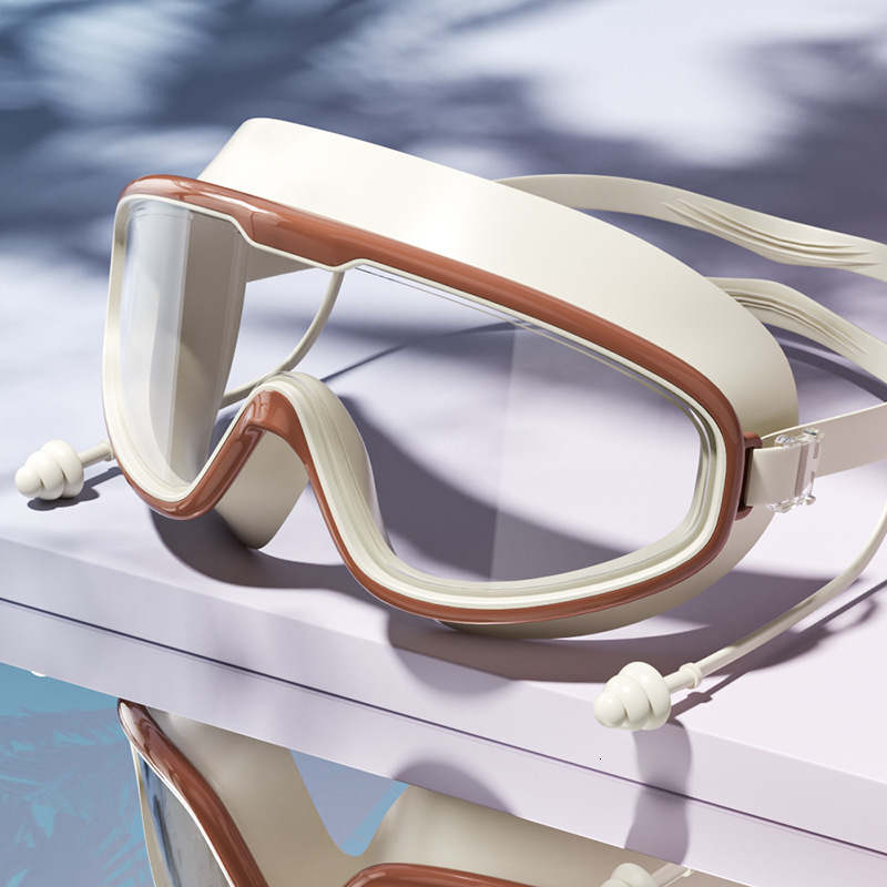 Adult Swim Goggles HD Waterproof Anti-Fog Unisex Large Frame Glasses Professional Diving Swimming Gear Eye Protection