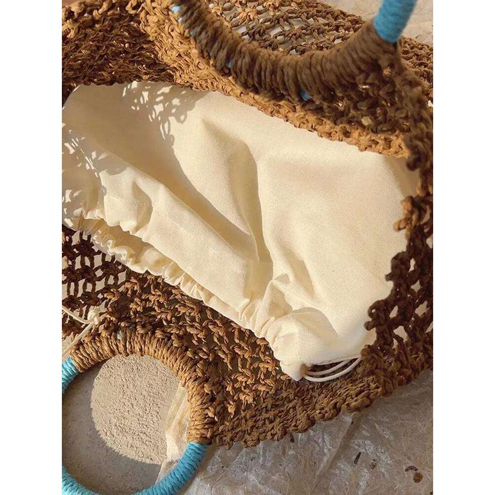 Hollow Straw Summer Beach Woven Shoulder Shopping Travel Bag Bohemian Handbag Casual Tote