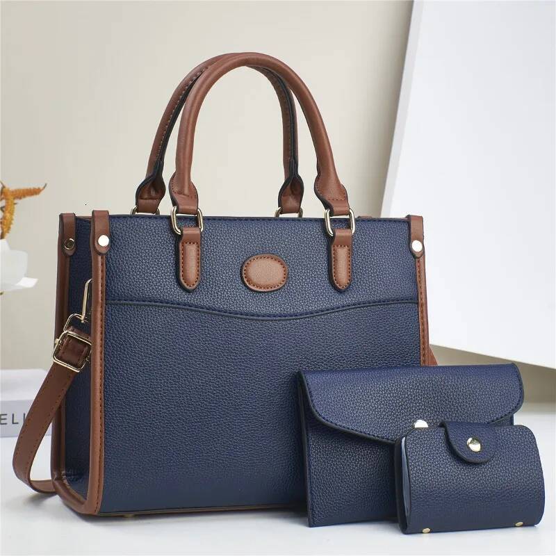 Brand 3 Piece Set Women's Bags 2024 New Large Capacity Tote High Quality Leather Women Handbag Designer Shoulder Bag