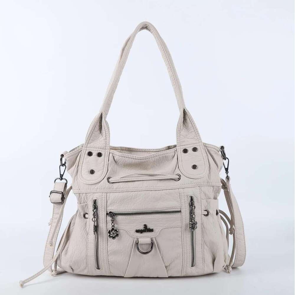 Black Women Handbags Satchel Brand Top-handle Handbag PU Shoulder Dumpling Fashion Multi-pockets Crossbody Bag