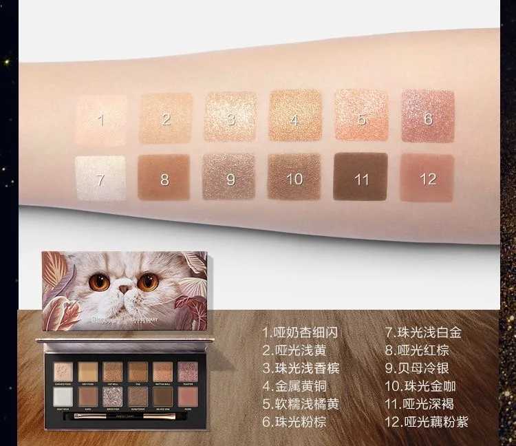 Perfect Diary Animal Eyeshadow Tray 2-color Multi-purpose Tray Earth Color Matte Highlighter Eyeshadow W250605