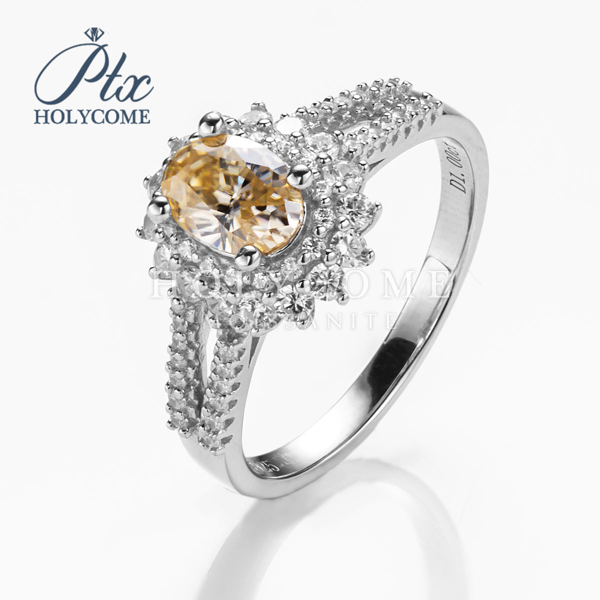 High Quality Fine Wholesale Jewelry Wedding Ring 1ct Champagne Moissanite More Style Fashion Jewelry Engagement Wedding Ring for Women