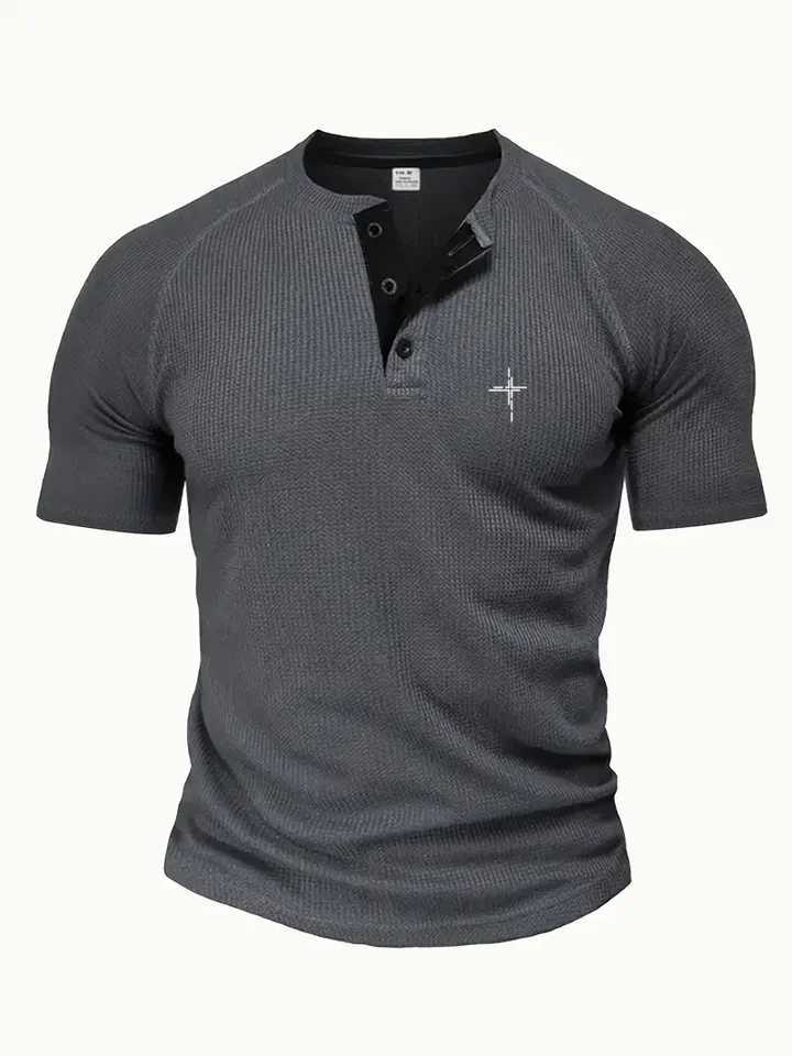 Summer Mens Button-Up POLO Shirt Henry Collar Pocket Casual Beach Short Sleeve Solid Color Mens Top T-shirt Vintage Street Wear XJ250605