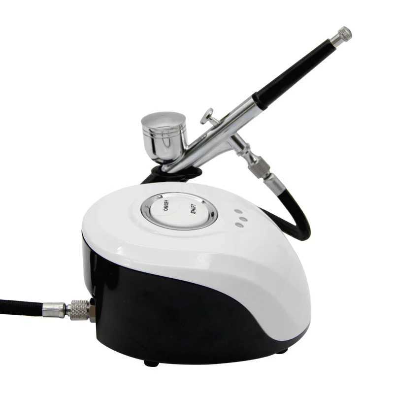 Facial Oxygen Therapy Steam Nail Art Airbrush Paint Nail Nano Sprayer Skin Cleaning Therapy Moisturizing Rejuvenation Compressor XJ250607