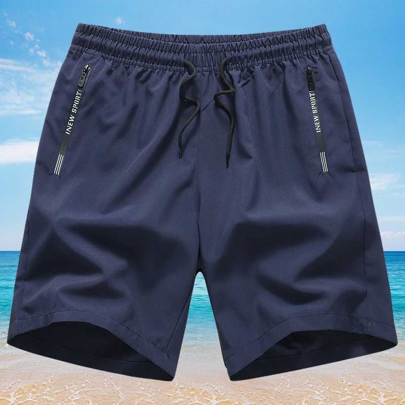 New Summer Casual Shorts Men Board Shorts Breathable Beach Shorts Quick Dry Fitness Sports Short Pants Male Workout Bottom Black XJ250605
