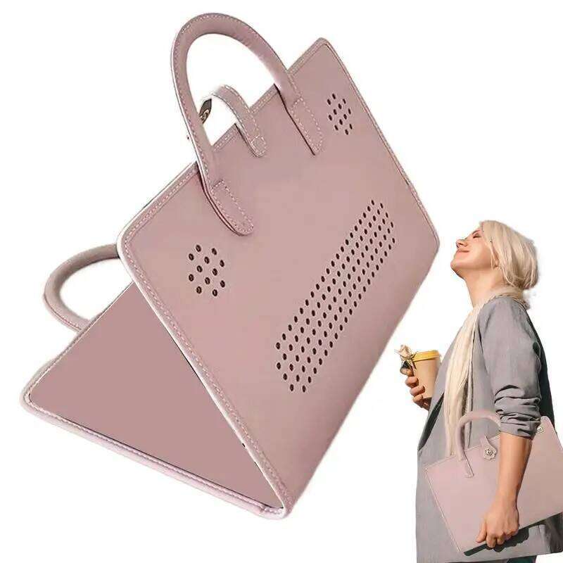 Women's Bags Designer Sleeve Pink PU Leather Laptop Bag With Handle Waterproof Notebook Carrying Case Computer Accessory For Work Travel