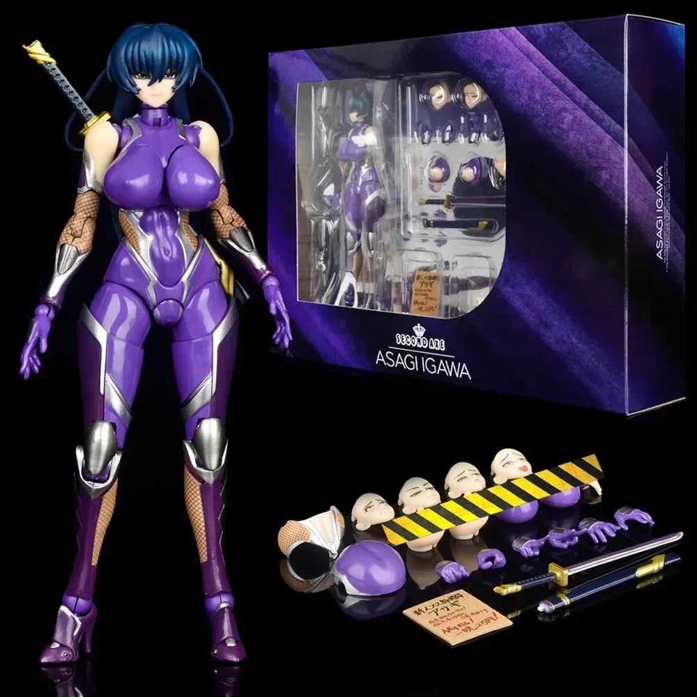 Taimanin Asagi 3 Action Figure 18cm Mizuki Yukikaze Iga Sakura Asagi Figurine Collectible PVC Model Doll Toy Customized Gifts XJ250605