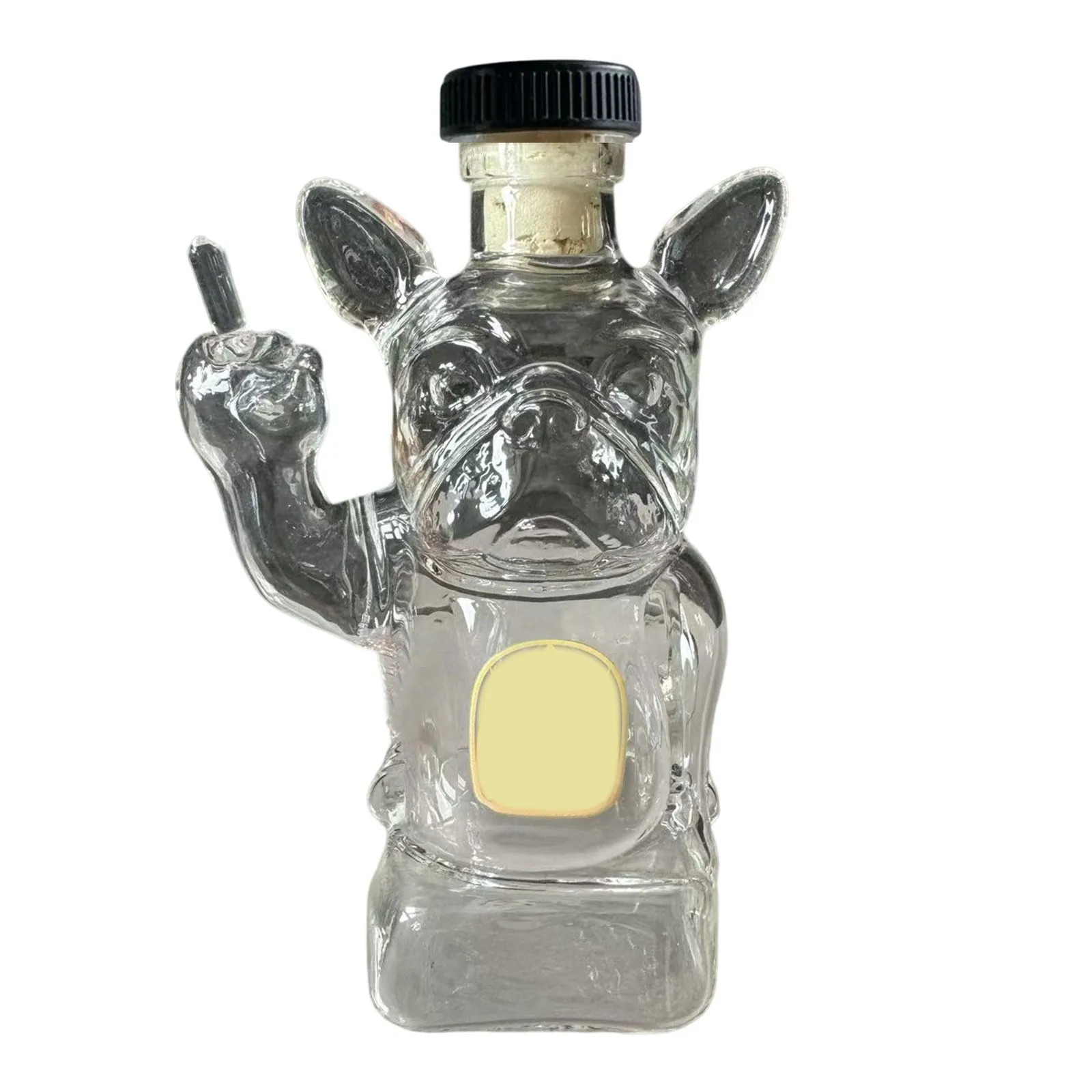 3D Middle Finger French Bulldog Whiskey Decanter Dog Whiskey Wine Glass Bottle For Bar Office Home Decor Party Decor 250605