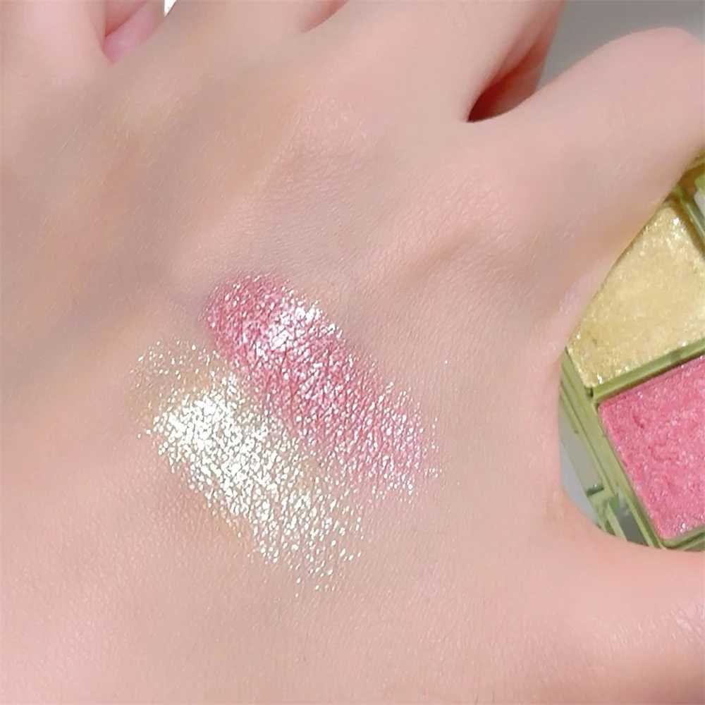 2 Colors Eye Shadow Makeup Palette Products Shiny Eyeshadows Korean Cosmetics Blue Shadow Purple Green Korean Eyeshadow Palette W250605