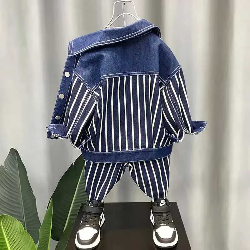 Children Clothing Suit New Boy Fashion Jacket + Pants 2PCS Set Kids Baby Boy Clothes Suits Autumn Spring R250605