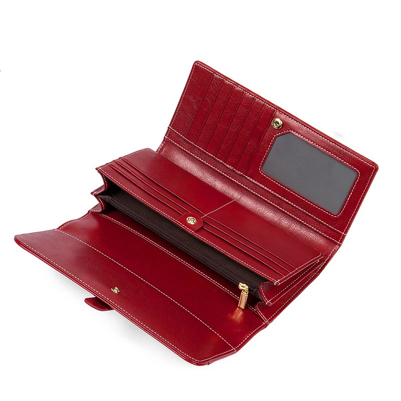 Split Leather Wallet for Women y ner Long Purse High Quality RFID Card Holder Purses Womens Wallets Handbag 250605