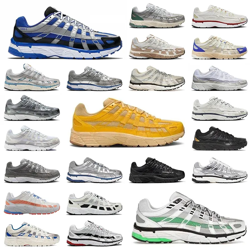 Designer Running Shoes P6000 trainer P 6000 Mens Womens Sneakers Metallic Silver Black White Anthracite Smoke Grey Outdoor Sports Trainers Casual shoes Size 36-45