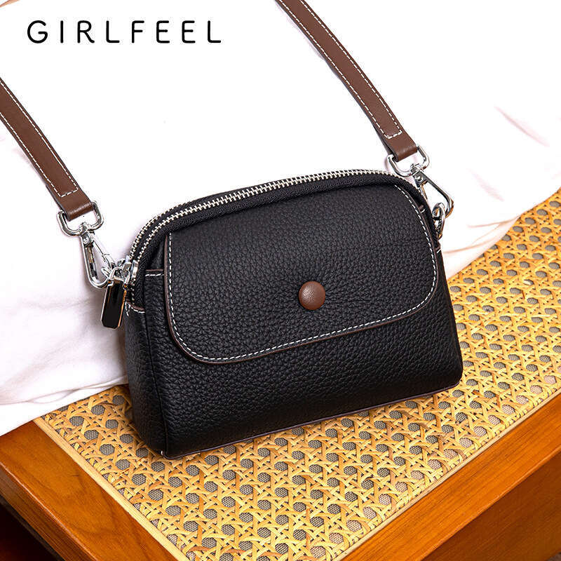 Gefeni Small for Women 2025 New Trend Top Layer Cowhide Women's Genuine Leather Fashion Shoulder Light Luxury Crossbody Bag