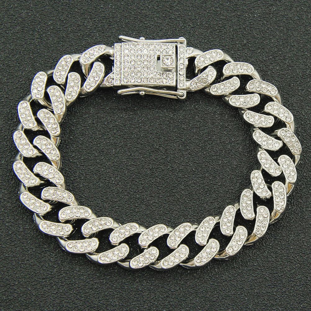 Pass Dia Tester Sier Chain for Men Jwy Hip Hop Moissanite Jewelry 12mm Sterg Cuban k Necklaces