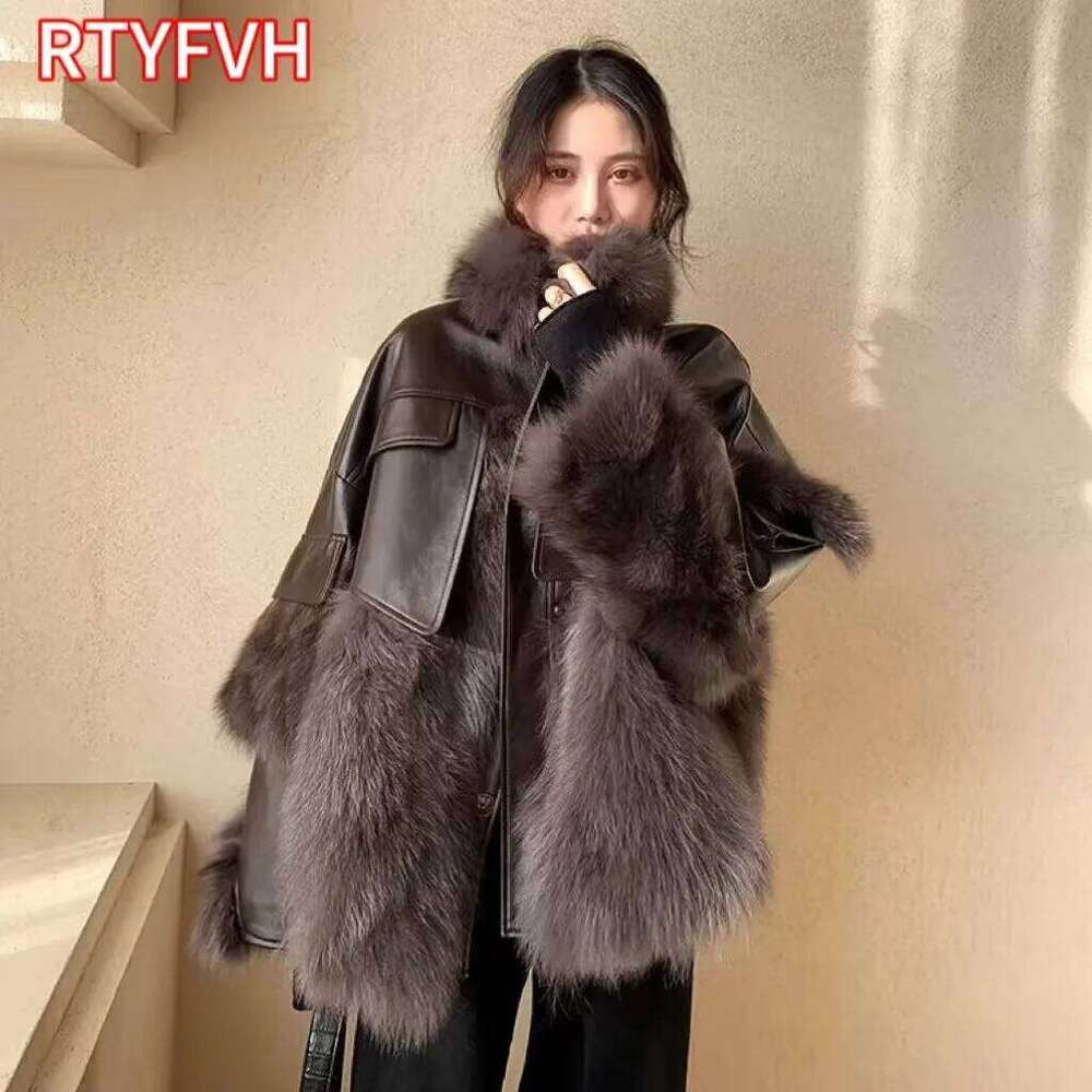 Vintage Thick Warm Women's 2024 Winter New Korean Fashion Imitation Fox Fur Padded Coat Street