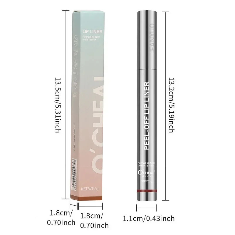12Colors Highly Pigmented Lip Liner Tattoo Lipstick Peel Off Lip Liner Waterproof Long Lasting Matte Lip Coutour Stain Makeup 250605