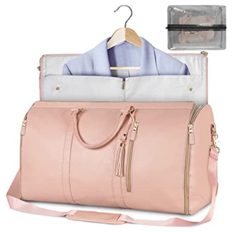 Convenient Carry-on Clothing Large PU Leather Duffel Bag Women's Fashion Travel