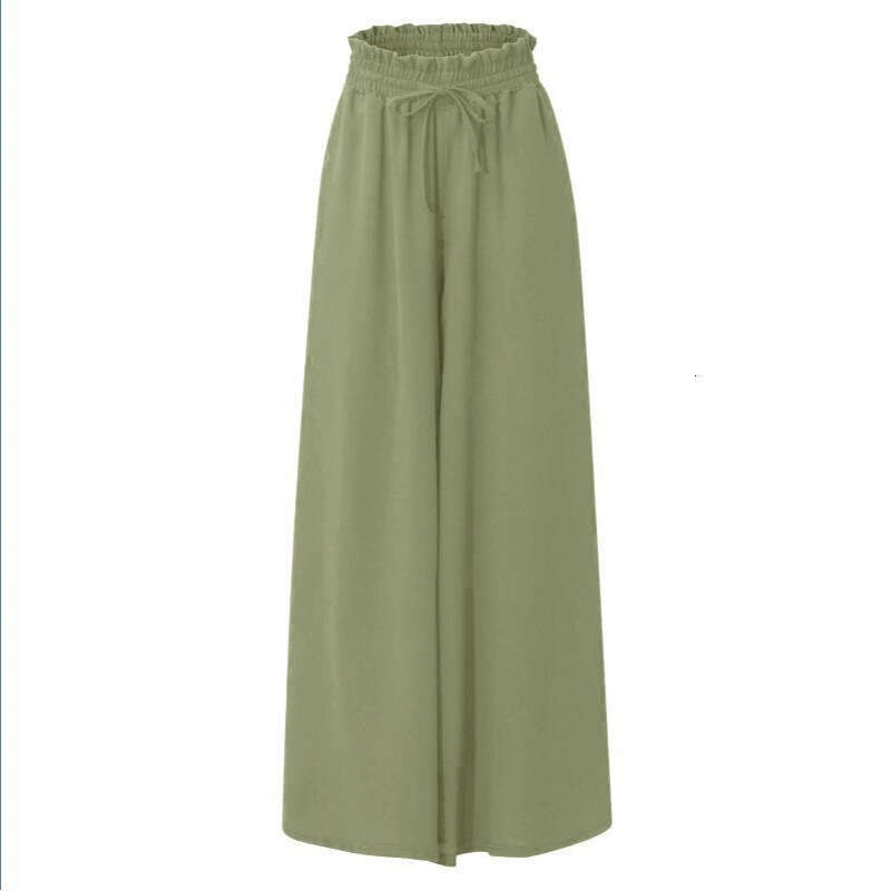 Summer New Women's Wide-Leg With Elastic Waistband, High-Waisted Long Skirt Pants For Women B5