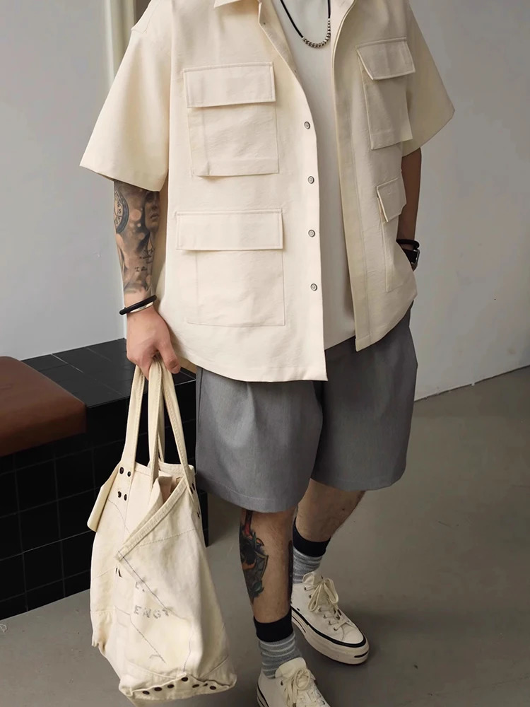 Mauroicardi Spring Summer Loose Casual Soft Black Shorts for Men High Waist Short Gray Wide Leg Pants Korean Style Clothes 250604