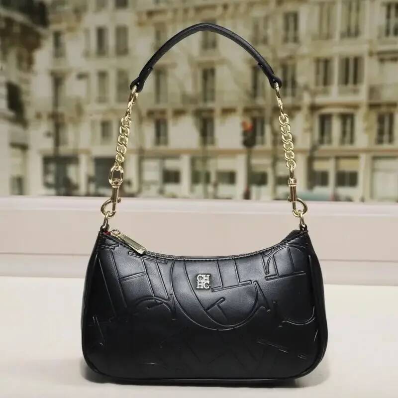CH Women's Handbag Partition Durable Brand Fashion Large Capacity Bent Moon Simple Shoulder Crossbody Bag