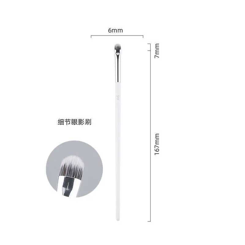 2/3/4/5/6/7pc White Makeup Brushes Liquid Foundation Base Make up Brush Eyeshadow blending Detail Face Eye Concealer Beauty toolW250605