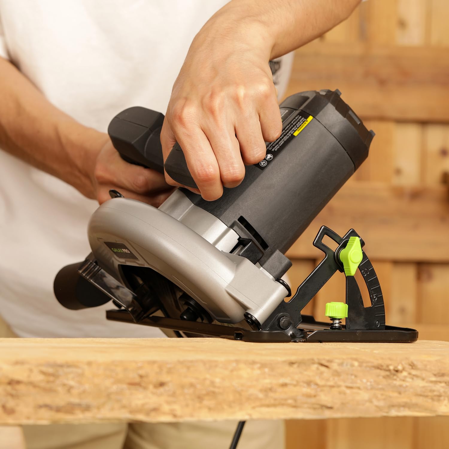 GALAX PRO 1400W Circular Saws, Max 6000 RPM Pure Copper Motor Electric Saws, Adjustable Cutting Depth and Angle: 62mm(90 °)-48mm(45 °) Dust Collection