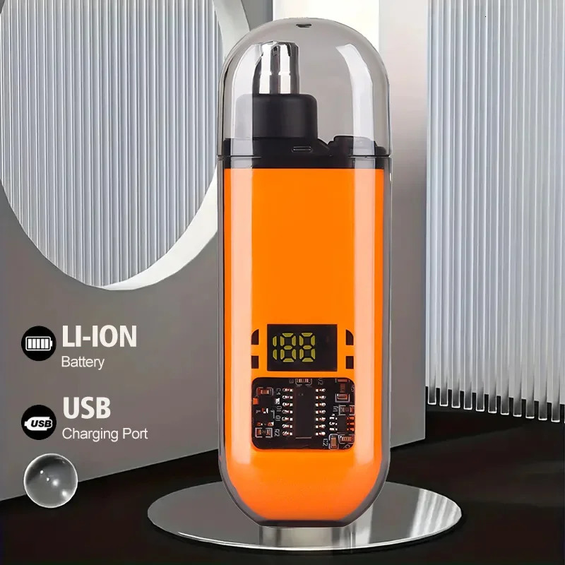 2 In 1 Electric Portable Ear And Nose Hair Trimmer Clipper 2024 Professional Painless Portable Eyebrow For Men nose hair 250604