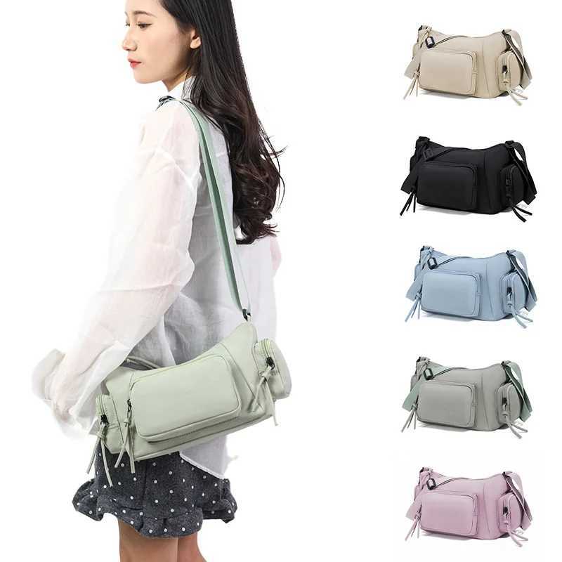 Women Shoulder Bag Multi-Pockets Crossbody Bags Waterproof Sling Pack Work Commute Daypack Underarm Tote Motorcycle Packs XJ250605