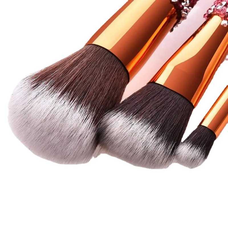 No 10 Diamond Studded Makeup Brushes Set New Beauty Tools Wrap Diamond with Bag Brush Set Private Label W250605