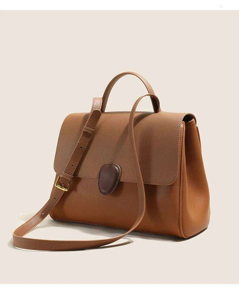Designer Bags 2025 Women's Large Capacity Genuine Leather Handbag Ladies Retro Cowhide Shoulder Messenger Bag Female Clutch Tote Bags New Luxury 