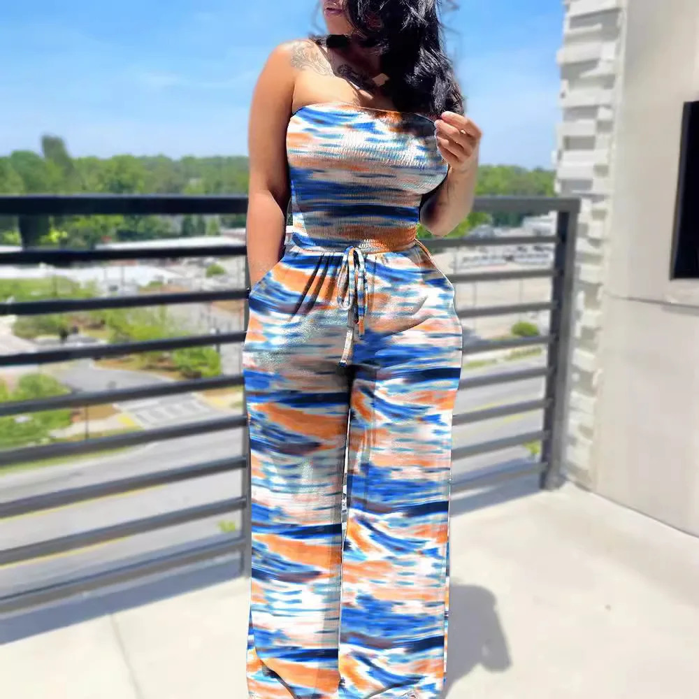 Elegant Fashion Polka Dot Printing Jumpsuits Women Spring Autumn Streetwear Casual Clothes Off Shoulder Overall Female 250603