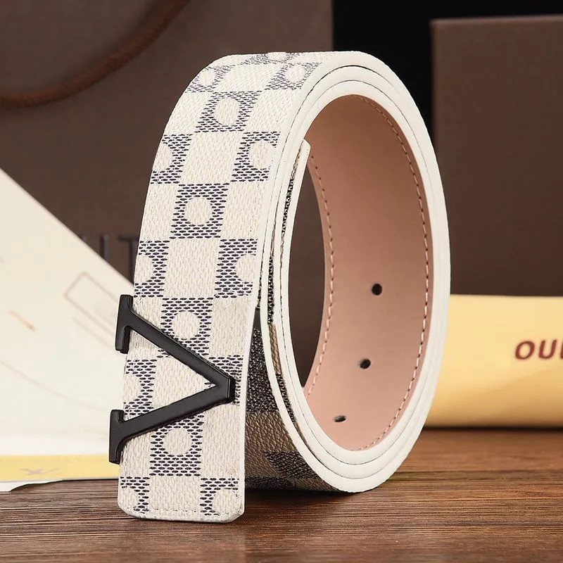 Fashion Belt Men Designer Belts For Men Women Designer Ceinture Luxe Genuine Leather Belt Classic Black Plaid Letter Belts Metal Smooth Buckle Waistband