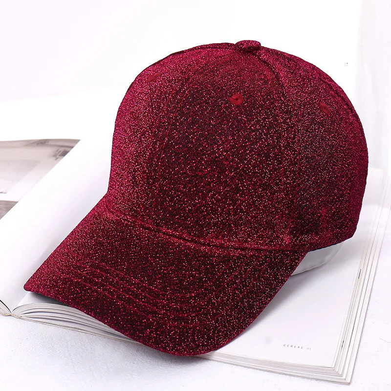Flash Diamond Baseball Hat European and American Mens and Womens Fashion Gradient Sequin Curved Edge Hat 250603