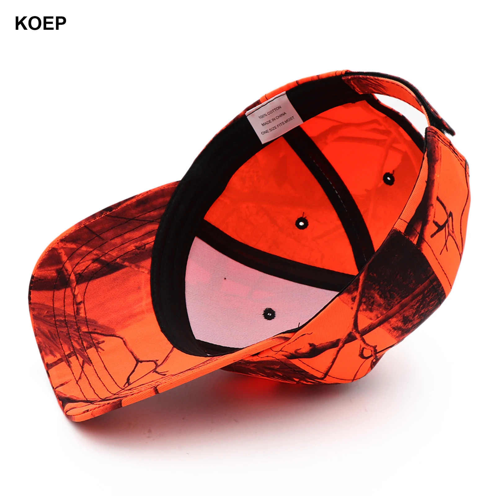 KOEP Jungle Tree Orange Camouflage Cotton Dad Hat Outdoor Fishing Baseball Cap Hunting Hat KBRT5 250603