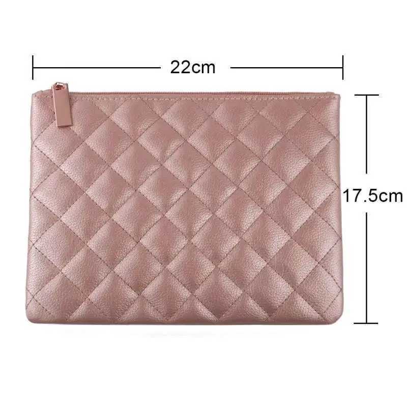 New Cangzhou15Pink Plaid Pattern Makeup Brush Set with Rose Gold Wooden Handle Makeup ToolsW250605