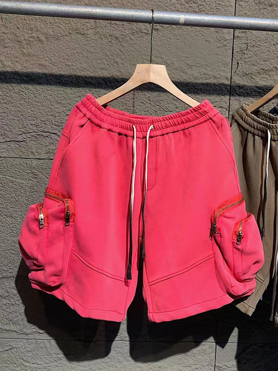 Mauroicardi Spring Summer Loose Casual Soft Baggy Cargo Shorts for Men Elastic Waist Drawstring Short Knee Length Pants Clothes 250604