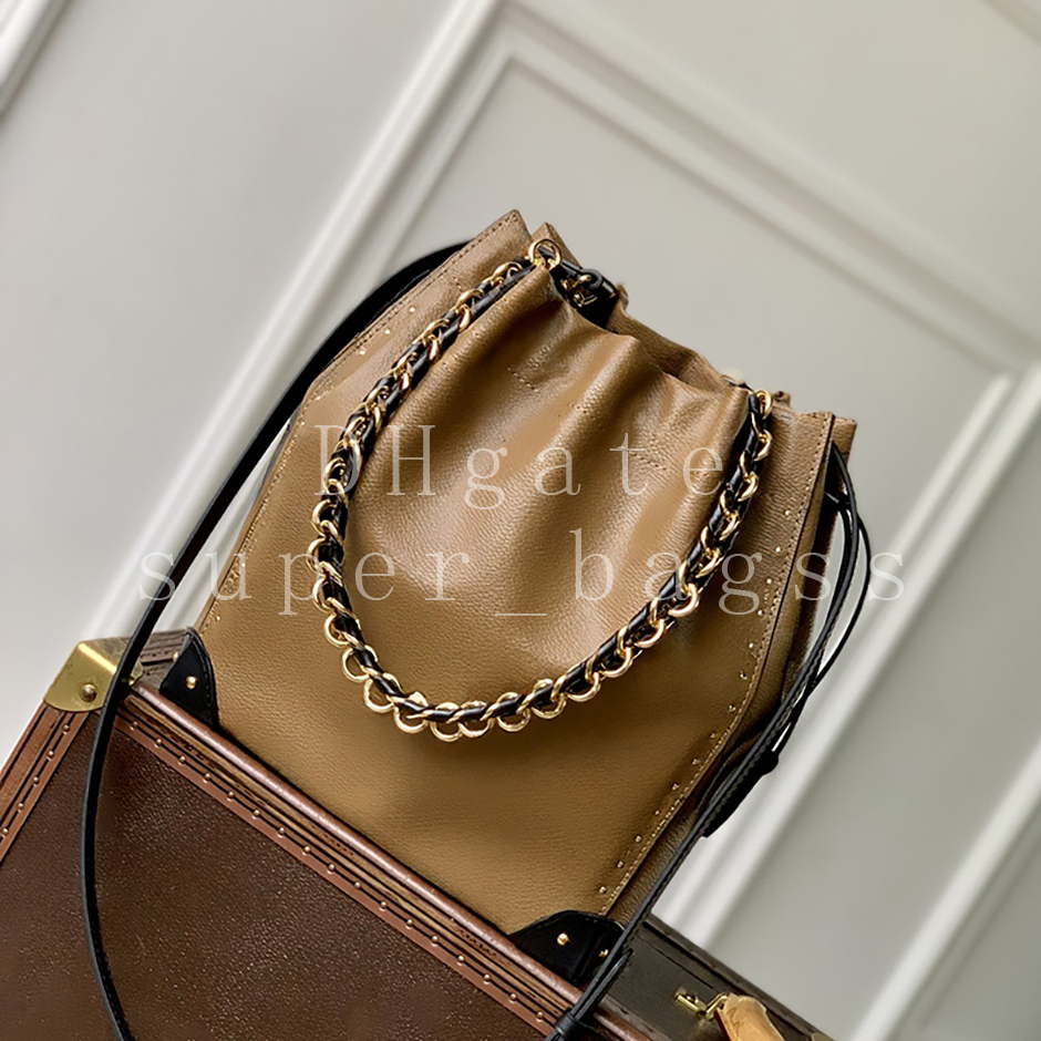 Noe-Trunk-PM handbag genuine leather Bucket bag Mirror Quality Tote Bag 23CM Luxury Shoulder Bag With Box LN09C1