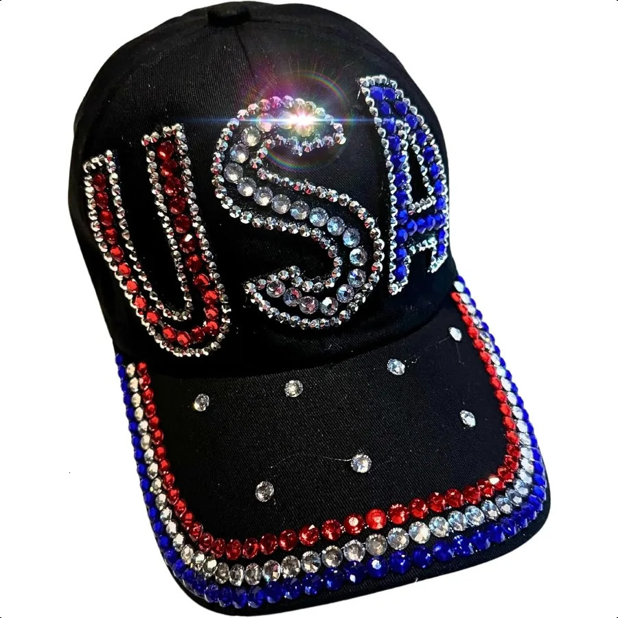 Popfizzy Rhinestone Baseball Cap for Women and Girls Fun Bedazzled Hats Cute Bling Denim and Diamond Hat Sparkly Gifts 250603