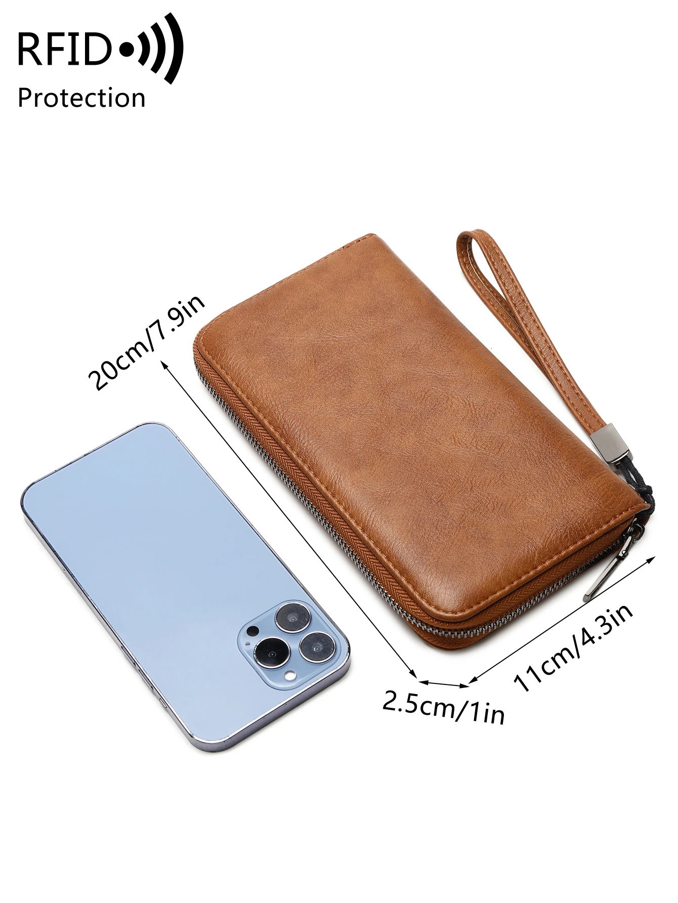 MIYIN womens long wallet retro large capacity multi card slot fashionabltemperament handbag simple multifunctional 250605