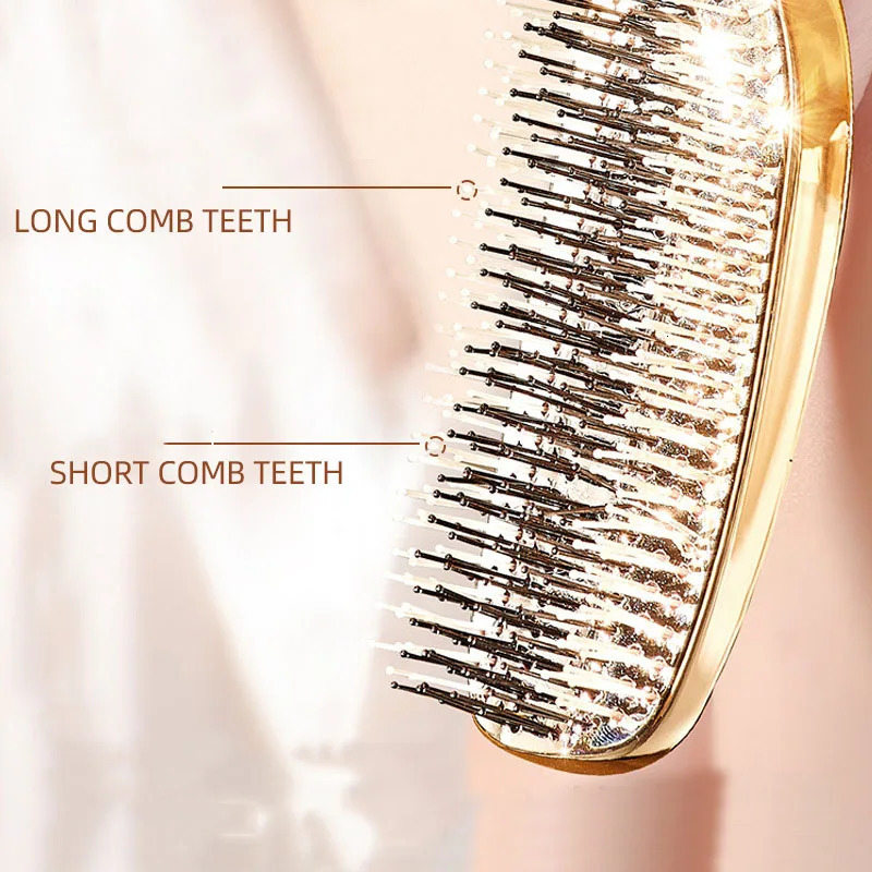 Upscale Style Massage Comb - Fine Air Cushion Comb with Electroplated Crafted Gift Box Hair Comb 250603